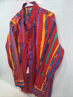 New Men’s Wrangler Multicolor Long Sleeve Button Up 17 XL DD-4