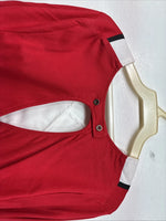New Women’s Cowboy Threads Red White Long Sleeve Button Up Size Large TT-82