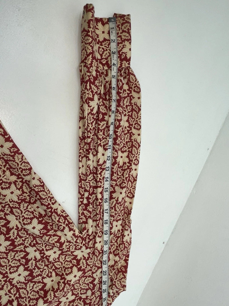 New Women’s Red Floral Tem Tex Long Sleeve Button Up Shirt #7144 3B-95