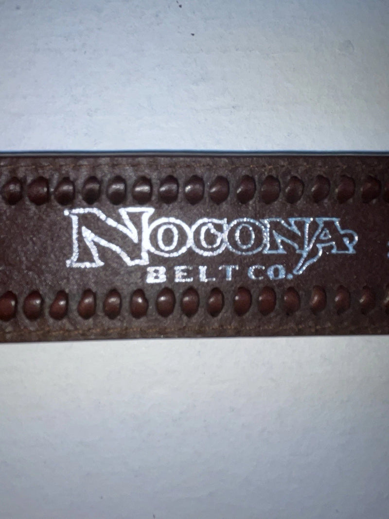 New Brown Genuine Leather Nocona Tooled 26” Belt #2420002 Z-42