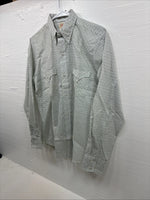 New Men’s Tem Tex White Strip Long Sleeve Button Up Small J-70