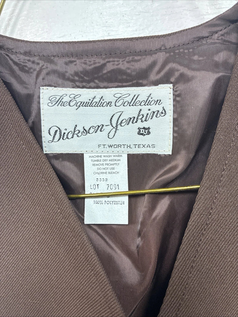 New Women’s Dickson Jenkins Brown Button Up Vest Size 6 TT-116
