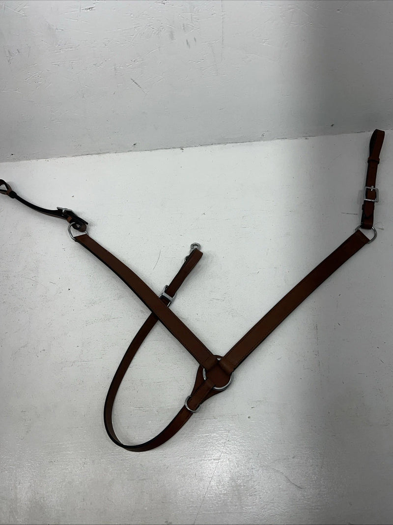 New Light Oil Brown Genuine Leather Breast Collar Y-26