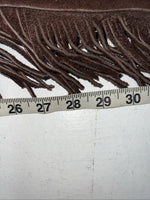 NOS Brown Show Chaps With Fringe Adjustable Waist 44” L-36