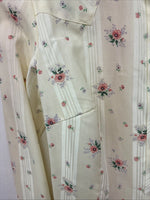 New Women’s Champion Western Yellow Floral Long Sleeve Pearl Snap 14 II-13