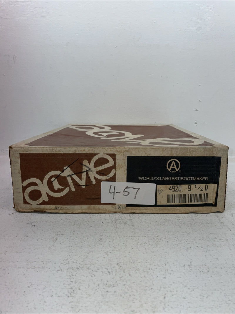 New Men’s Black Acme Cowboy Boots. 4920 9.5 8 1/2 D. 4-57