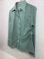 New Women’s Dickson Jenkins Green design Long Sleeve Pearl Snap Small DD-44