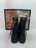 New Men’s Black Lace Up Texas Brand Cowboy Boots. 8850 10 E E. 6-75