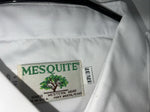 New Men’s White Mesquite Long Sleeve Pearl Snap Shirt. 17.5x37 XL S-5
