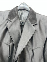 New Men’s Circle S Black Suit Jacket 46R #CC5091 S-607