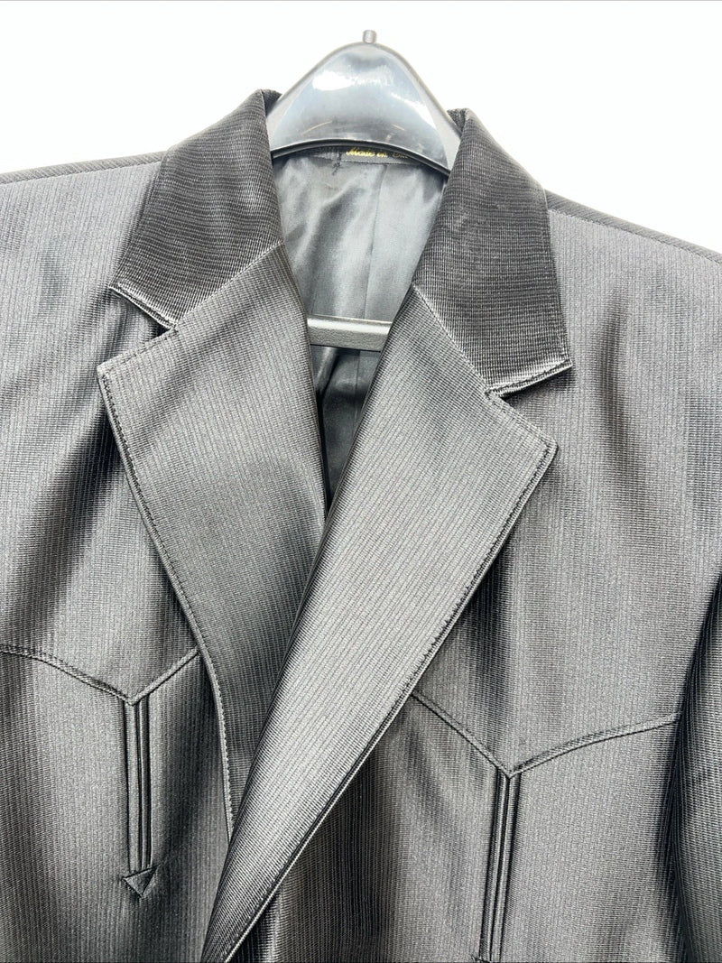 New Men’s Circle S Black Suit Jacket 46R #CC5091 S-607