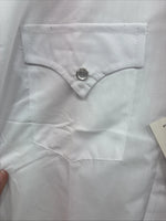 New Kids ELY Classic White Long Sleeve Pearl Snap Size 14 CC-118