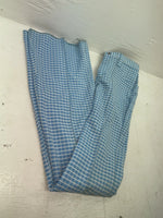 New Vintage Blue Checkered Lee Polyester Pants #2652644 VV-91
