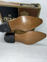 New Women’s Tan Roughout Acme Cowboy Boots. 8732 6 C. 19-9