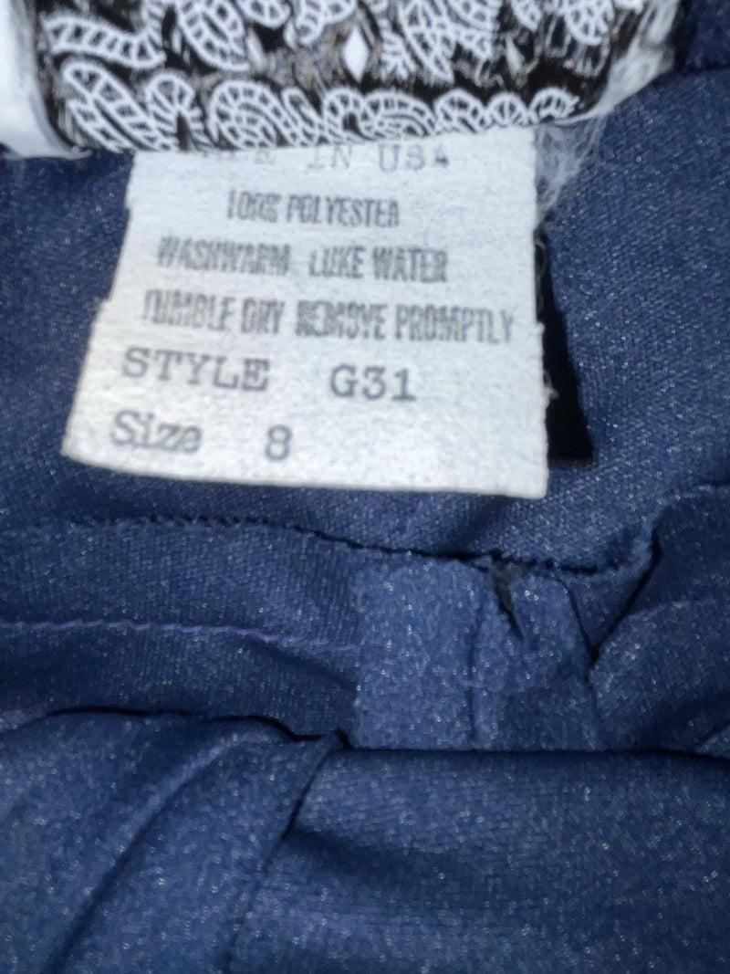 New Vintage Blue Western Heritage Polyester Pants #G31 3A-98