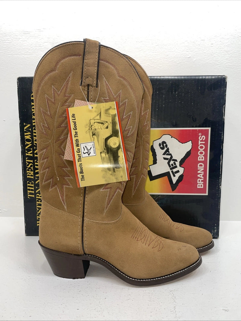 New Women’s Brown Texas Brand Cowboy Boots. 4906 8 M. 16-19