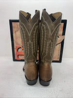 New Men’s  Brown Texas Brand Cowboy Boots. 6244 9.5 9 1/2 D. 5-15
