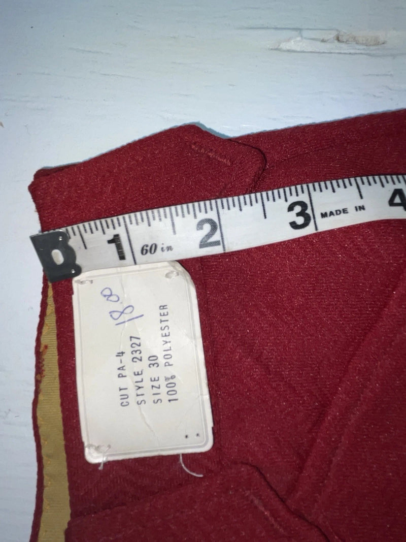 New Vintage Red Polyester Pants #2327 3A-78