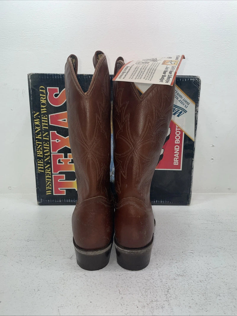 New Men’s Brown Texas Brand Cowboy Boots. 7864 9.5 9 1/2 D. 5-41