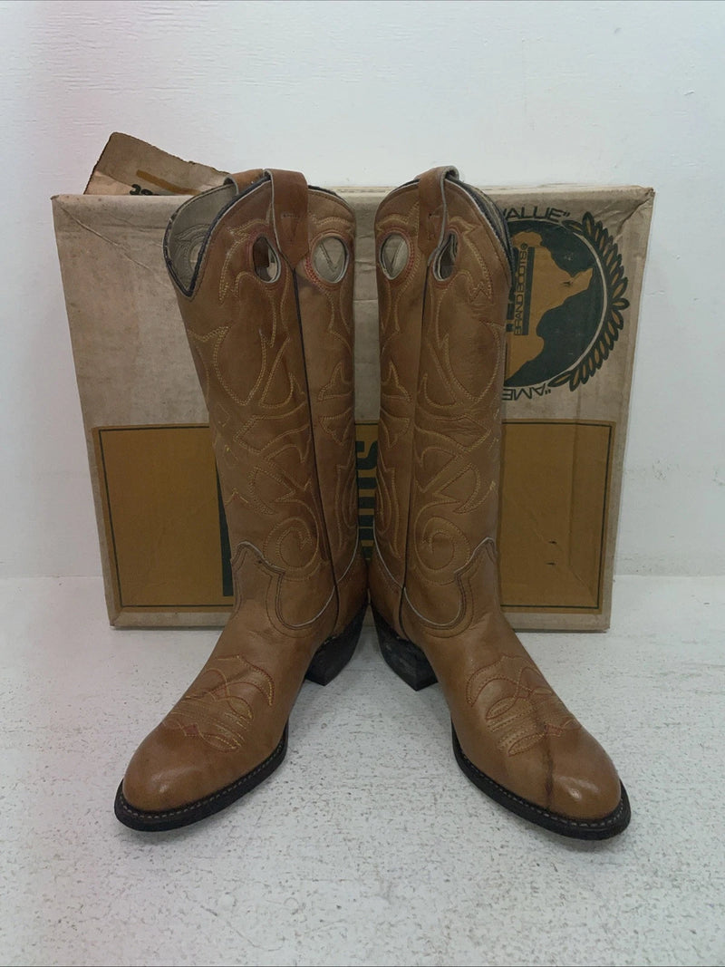 New Men’s Brown Texas Brand Cowboy Boots. L 195 6.5 6 1/2 M. 1-36