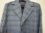 New Men’s Pioneer Wear Blue Plaid Suit Jacket 40 #574 LL-605