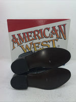 New Men’s Gray Lace Up American West Cowboy Boots. 6999 9.5 9 1/2 E W. 5-16