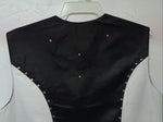 New Women’s 1849 Authentic Ranchwear Black White Western Vest XL #2929 UU-35