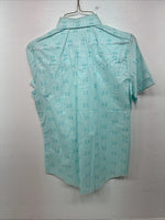 New Women’s H Bar C Blue Bow Short Sleeve Pearl Snap Size 32 LL-56