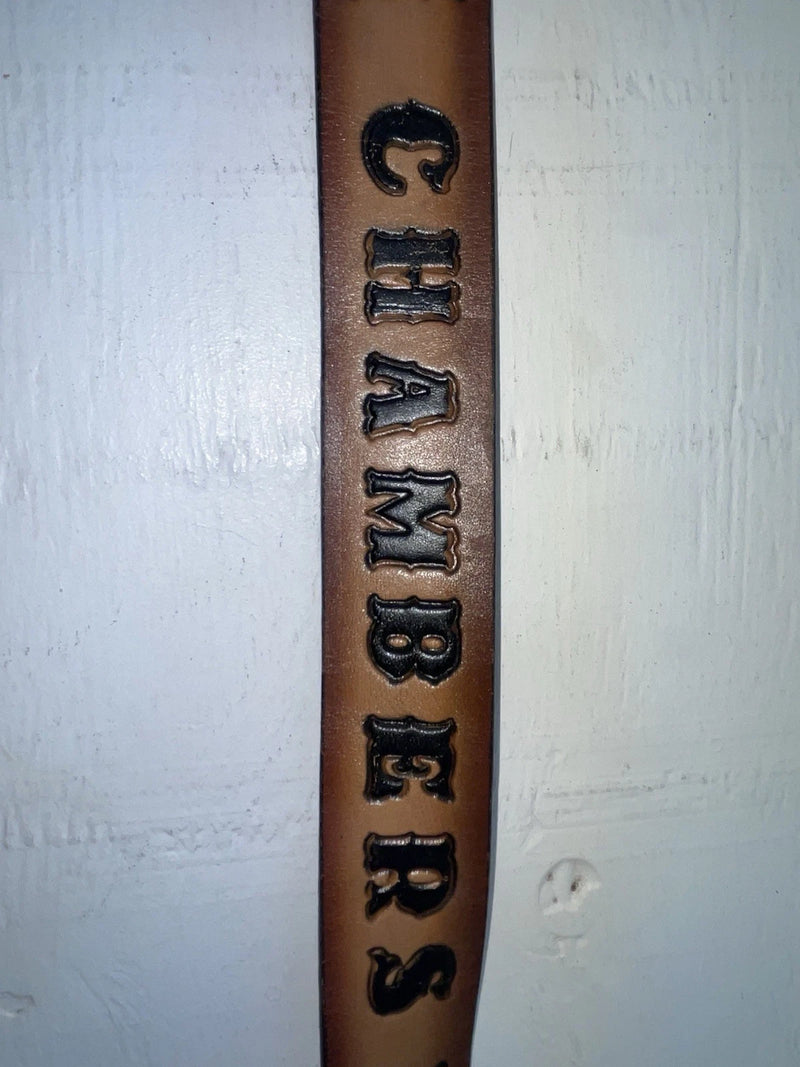 New Brown Genuine Leather Chambers Tooled 34” Belt #6971 JJ-61
