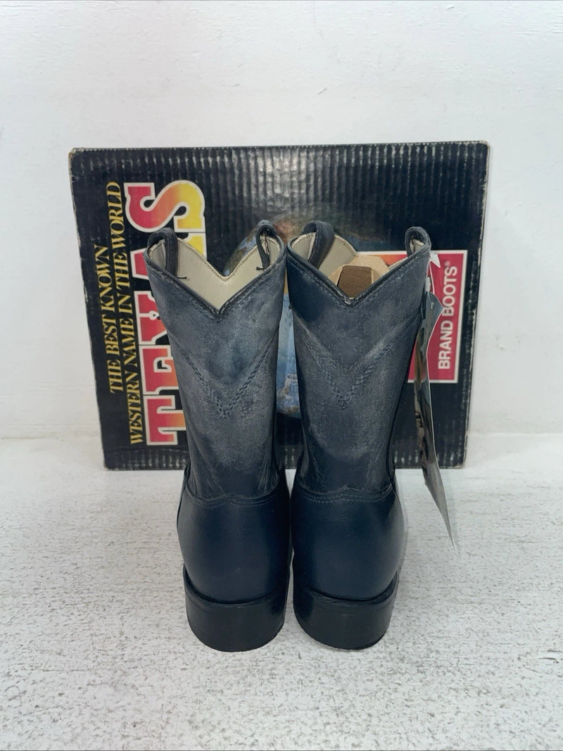 New Youth Grey Texas Brand Cowboy Boots. 3205 4 D. 22-78