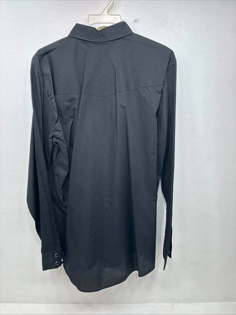 New Women’s Country Charmers Black design Long Sleeve Pearl Snap XL II-26