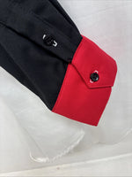 New Men’s Cowboy Threads Black Red White Long Sleeve Button Up Large MM-116