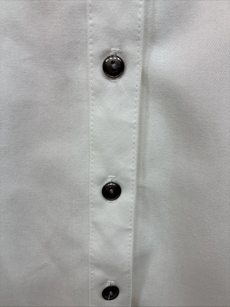 New Women’s Roughrider Blue Black White Long Sleeve Button Up Small YY-72