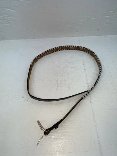 New Black Genuine Leather Breaded 30” Belt NN-7