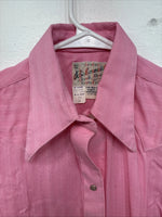 New Women’s Rockmount Pink Long Sleeve Pearl Snap Size 34 LL-90