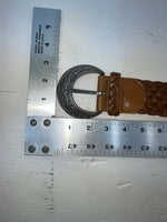 New Brown Genuine Leather Braided S Belt #8840 NN-95 
