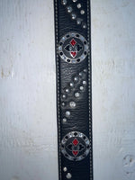 New Black Genuine Leather Nocona Cards Bling M Belt #N3415001 Z-114￼
