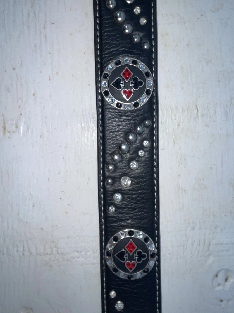 New Black Genuine Leather Nocona Cards Bling M Belt #N3415001 Z-114￼