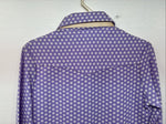 Me Women’s Panhandle Slim Purple Body Suit Long Sleeve Button Up Size 42 LL-43