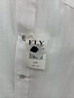 New Men’s ELY Cattleman White Designed Long Sleeve Pearl Snap 16.5 Large Q-102