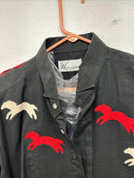 New Women’s Westwater Black Design Button Up Long Sleeve Medium MM-75