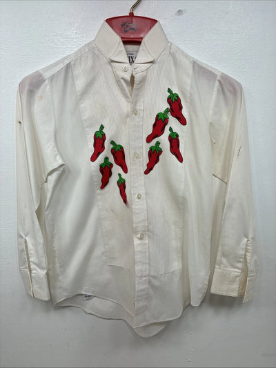 New Kids After Six White Design Long Sleeve Button Up Large TT-29