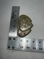 New Women’s Double S 3 Heart Gold Belt Buckle. 37043 A-104