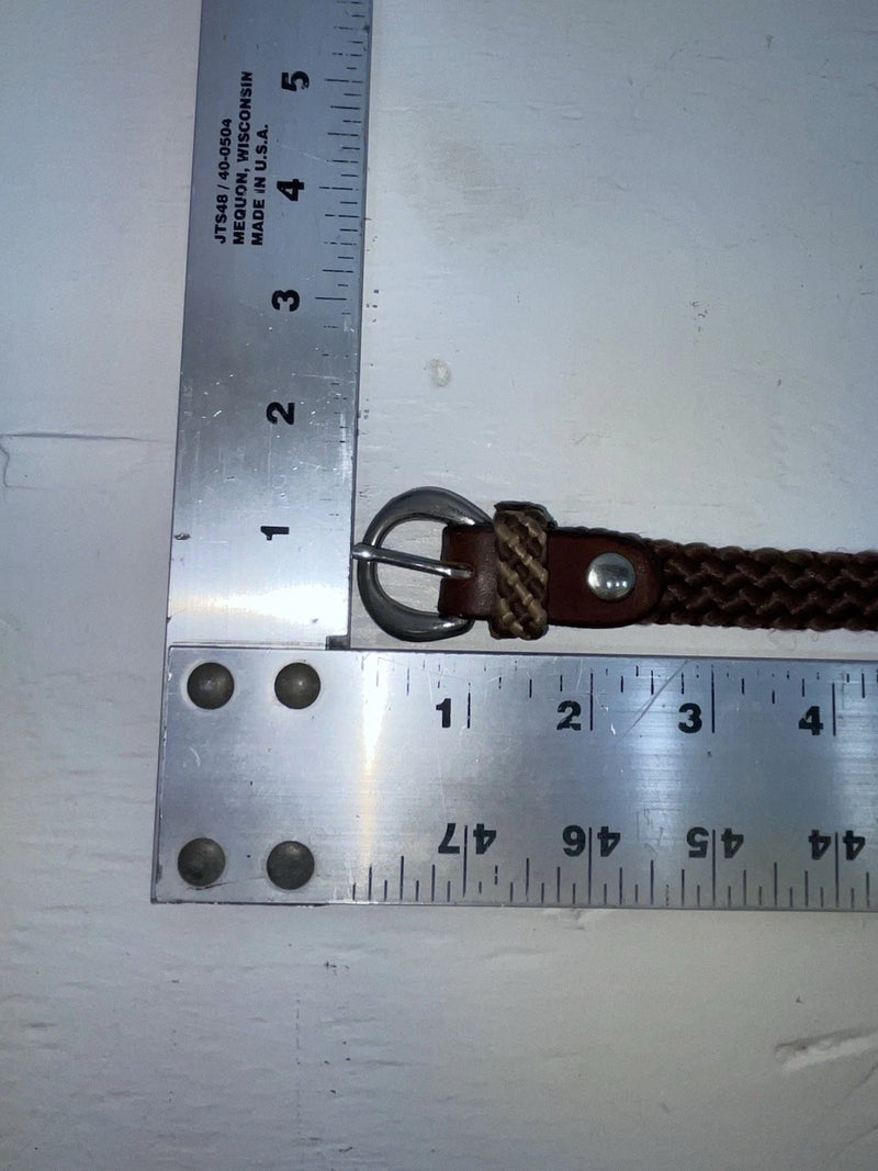 New Brown Genuine Leather Braided 38” Belt Z-145