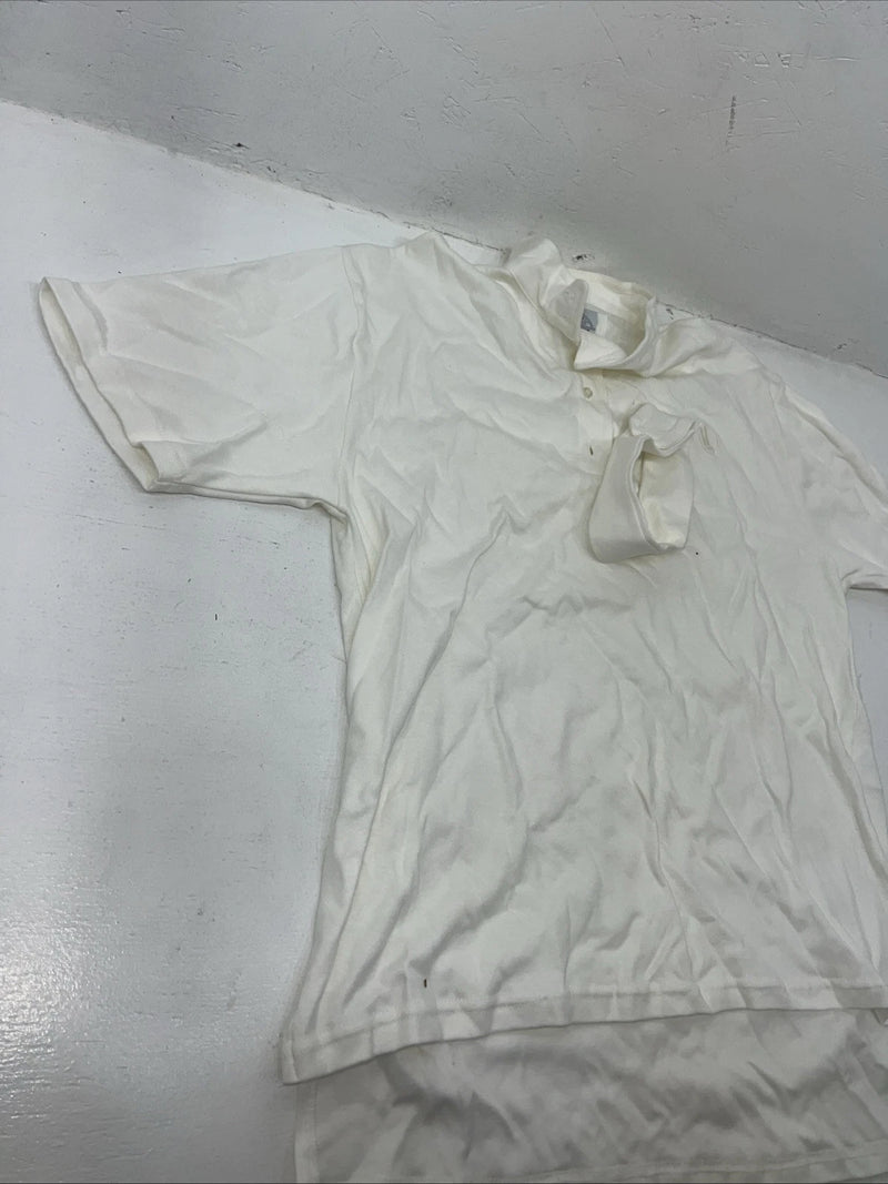New Women’s White Millers Short Sleeve Polo Shirt. Large G-58