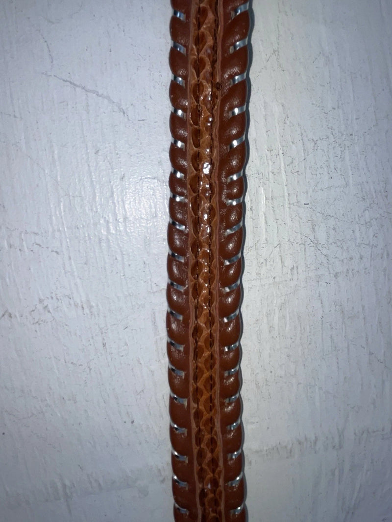 New Brown Genuine Leather Tex Tan Weaved 30” Belt #02/4564 JJ-121