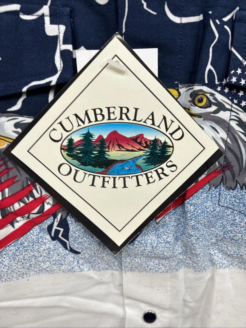 New Kids Cumberland Eagle Designed Long Sleeve Pearl Snap Medium CC-78