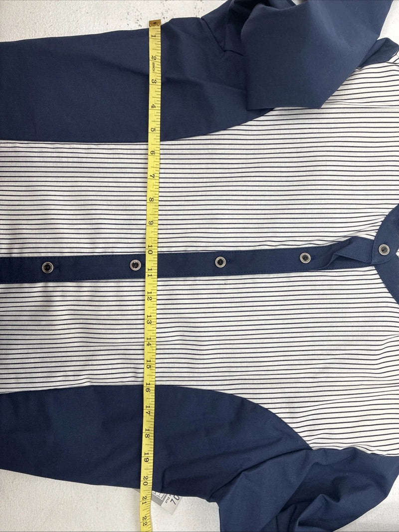 Be Women’s Cowboy Threads Blue White Long Sleeve Button Up Large LL-40