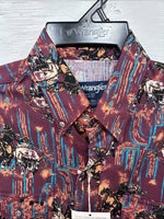 New Men’s Wrangler Propel Western Design Long Sleeve Button Up 17.5 XL AA-10