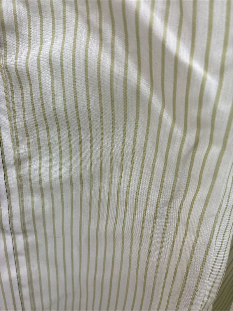 New Men’s Miller Green Stripe Long Sleeve Pearl Snap 16 X 35 Large CC-60